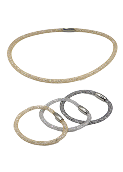 Swarovski Mesh Bracelet Small - Silver