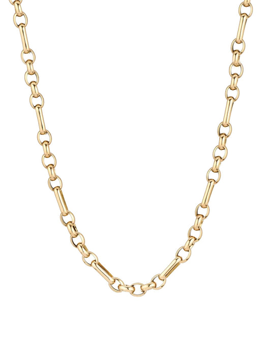 14K Gold-Filled Paperclip Mixed Link Chain