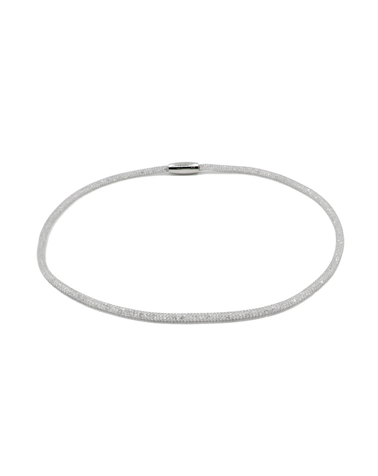 Swarovski Mesh Necklace Small - Silver