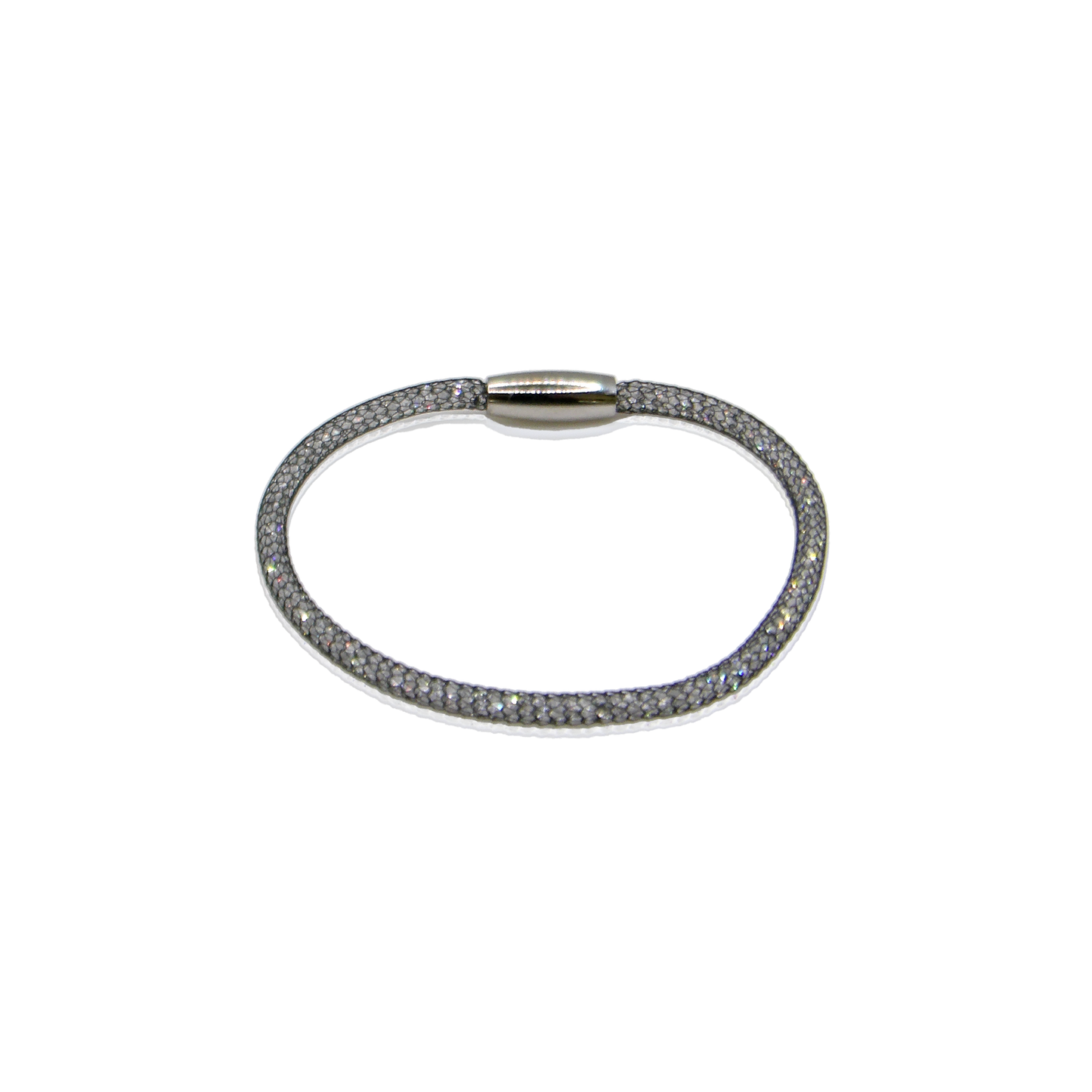 Swarovski Mesh Bracelet Small - Oxidized Sterling Silver