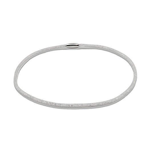 Swarovski Mesh Necklace - Silver